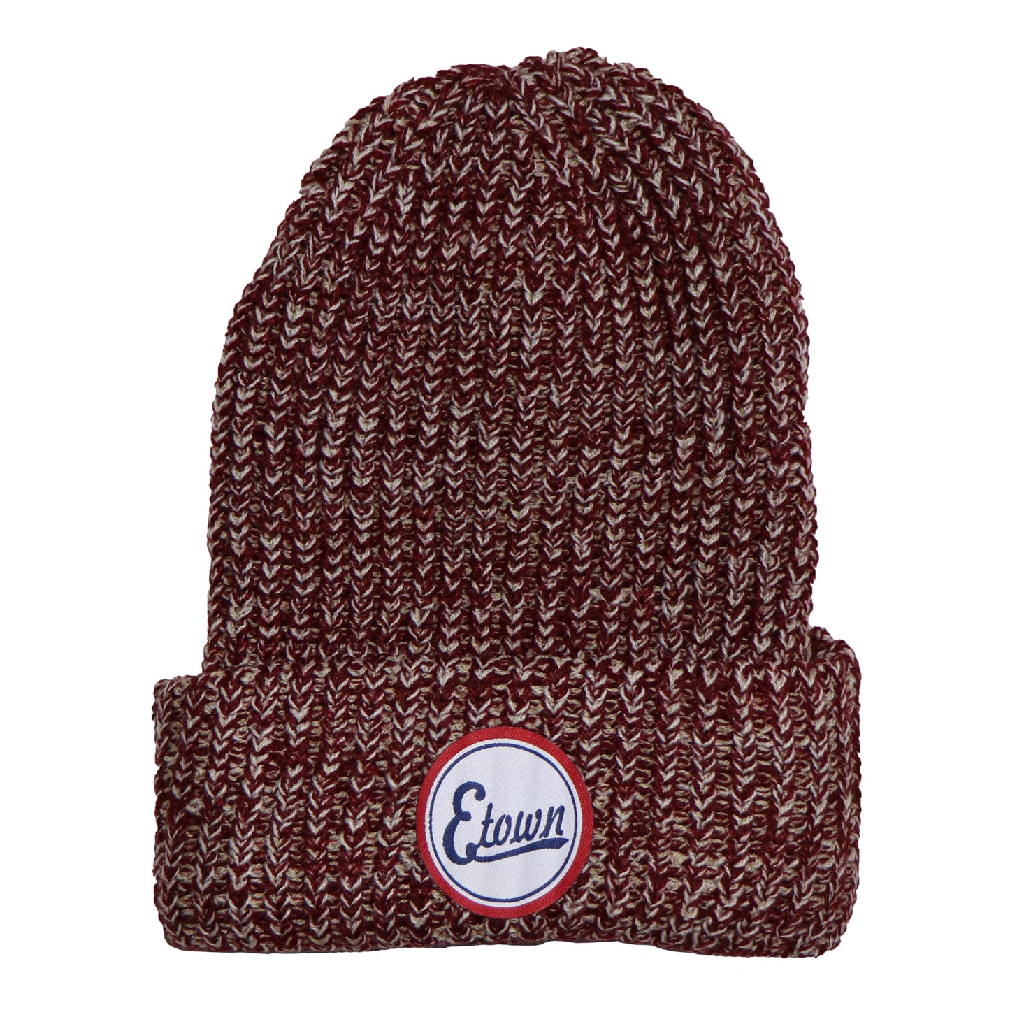 Circle Town Woven Toque - Maroon/White