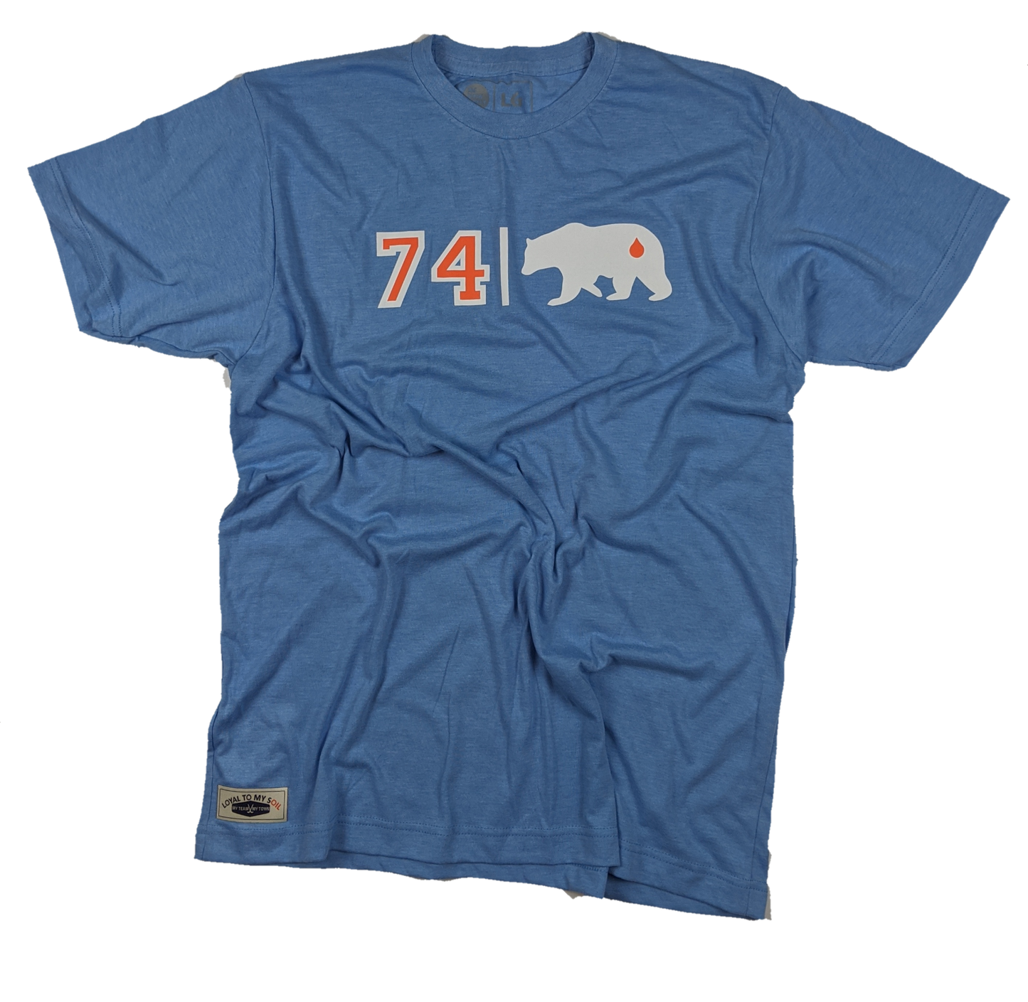 74 Bear Tee - Heather Blue