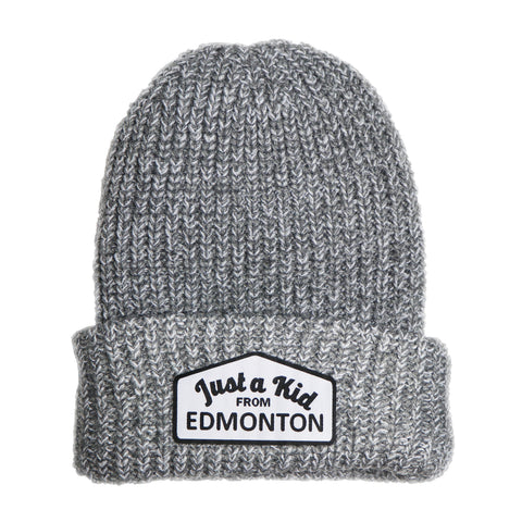 Just A Kid Woven Toque - Grey/White