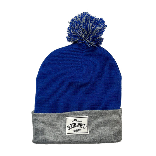 Slogan Pom Toque - Royal/Grey