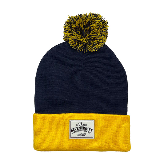 Slogan Pom Toque - Navy/Yellow