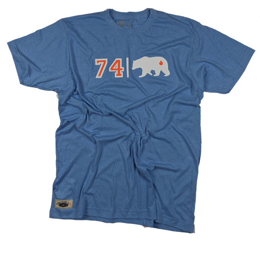 74 Bear Tee - Heather Blue