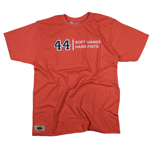 44 Soft Hands, Hard Fists Tee - H. Orange