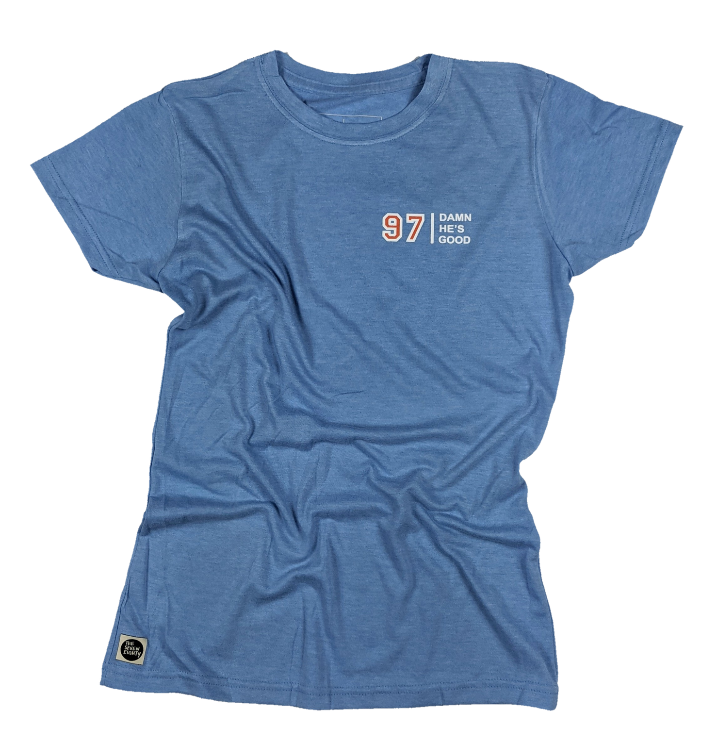 Wmn's 97 Damn He's Good tee - H Blue