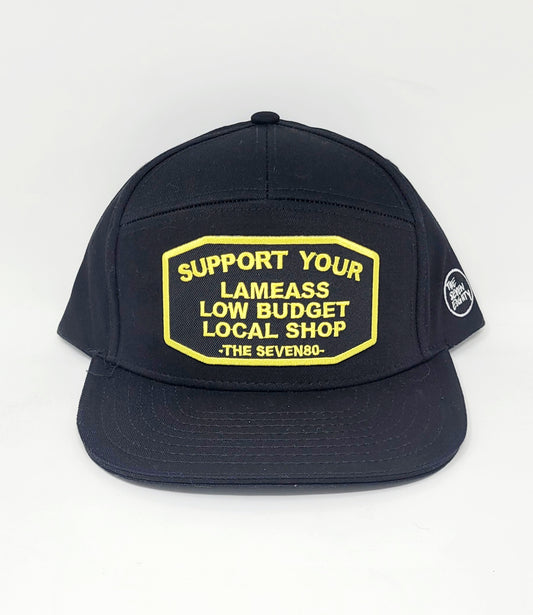 7 PANEL SUPPORT YOUR LOCAL LAMEASS LOW BUDGET SHOP BLACK