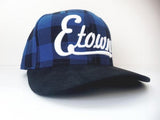 Etown Script Hat Blue Plaid