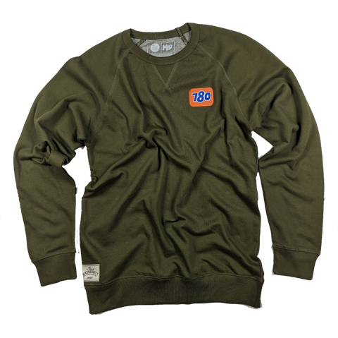 76 French Terry Crew - Military Green