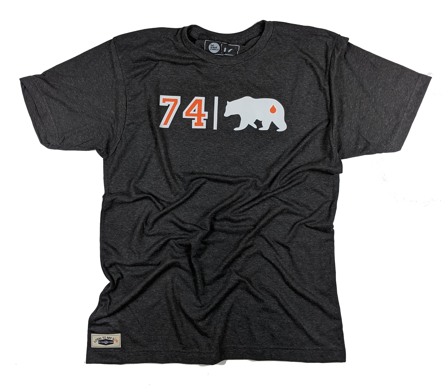 74 Bear Tee - Heather Charcoal