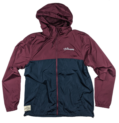 Pack that Packing Sheet Jacket - Navy/Maroon